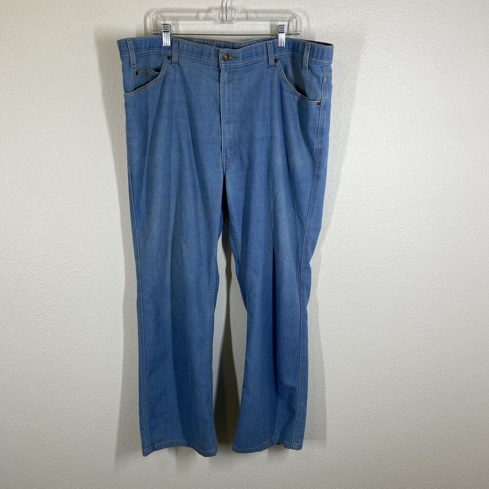 Levis Jeans Mens 44x30 Blue Five Pocket Denim Comfort Fit Straight Leg 977 Y2K